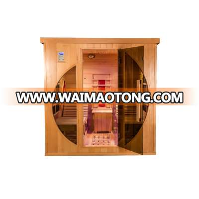 luxury solid wood 2 people far infared sauna room