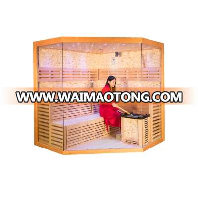 Wooden dry steam sauna  for family use