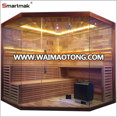 Canadian solid wood red cedar and hemlock steam sauna for relax