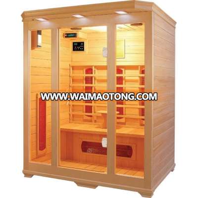 American Ceramic wooden far infared sauna room for 4 person